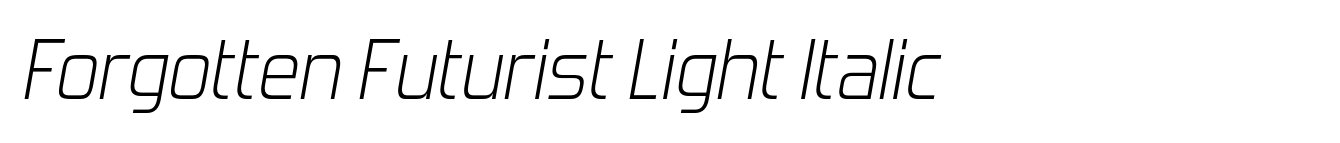 Forgotten Futurist Light Italic